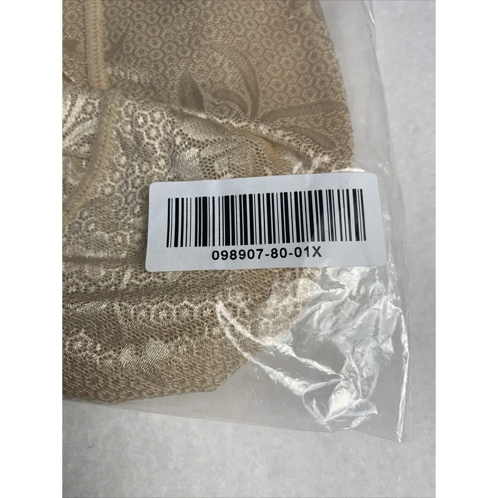 NWT Q-T Intimates Beige Nude Body Shaper Shorts Shapewear Booty Pads Size 1X XL‎